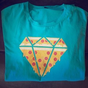 XXL pizza diamond t-shirt